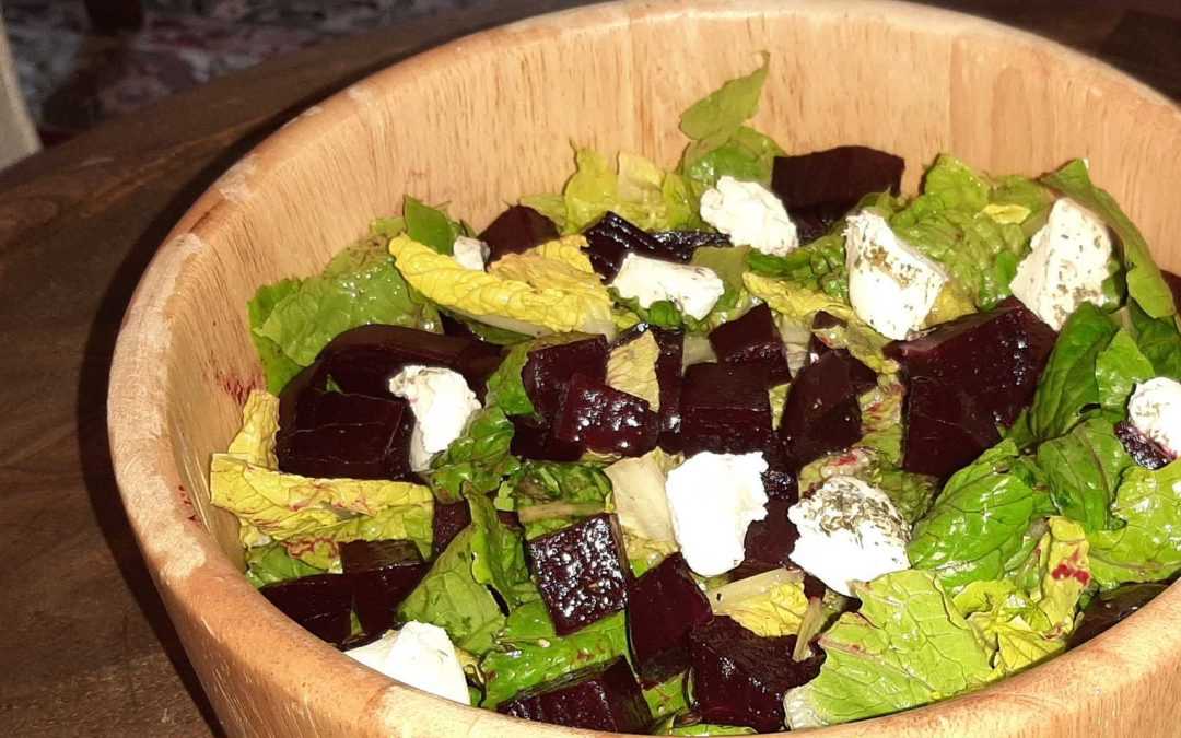 Beet and Goat Cheese Salad with Orange Vinaigrette Dressing